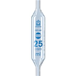 Bulb pipettes, 100ml, BLAUBRAND® class AS, 1 mark, blue printed scale, AR-GLAS®, DE-M / PK 6